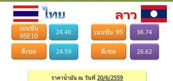 ราคาน้ำมันไทยแพงกว่าราคาน้ำมันประเทศลาว!!?